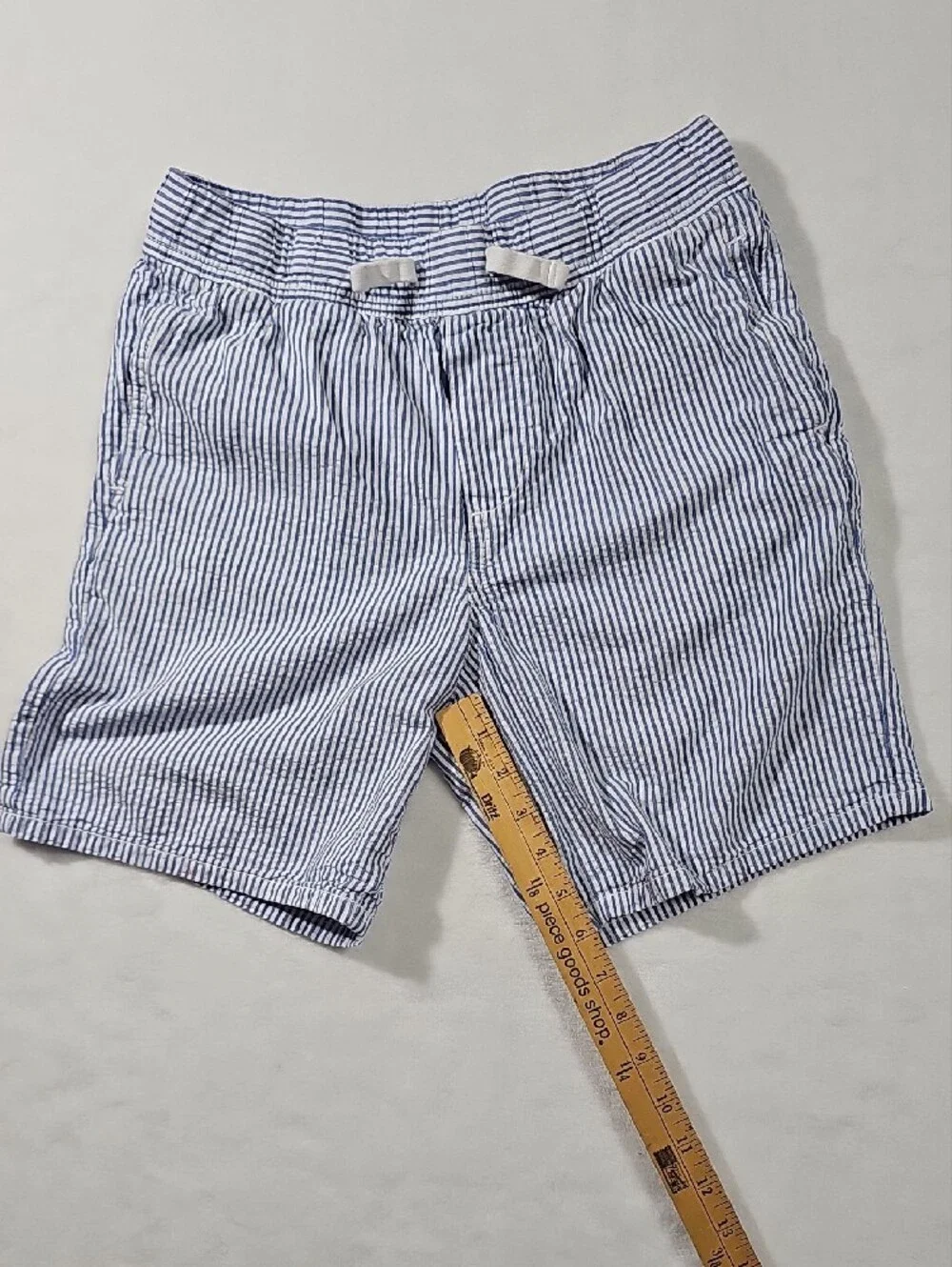 Tommy Hilfiger Navy and White Striped Seersucker Kids Shorts